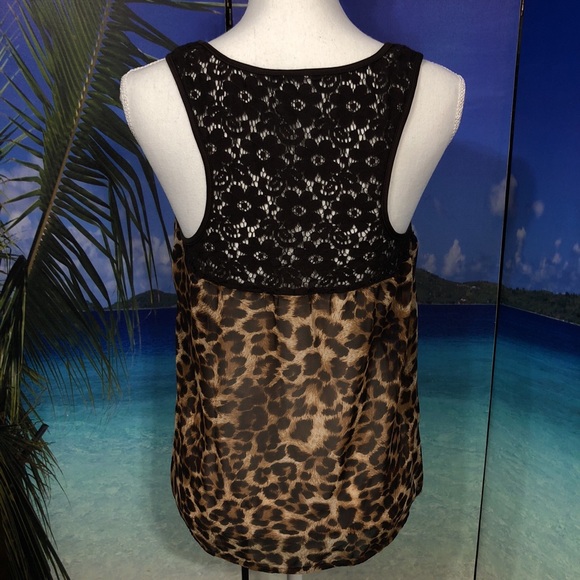 Sheer Leopard Pattern Tank Top - Picture 4 of 5